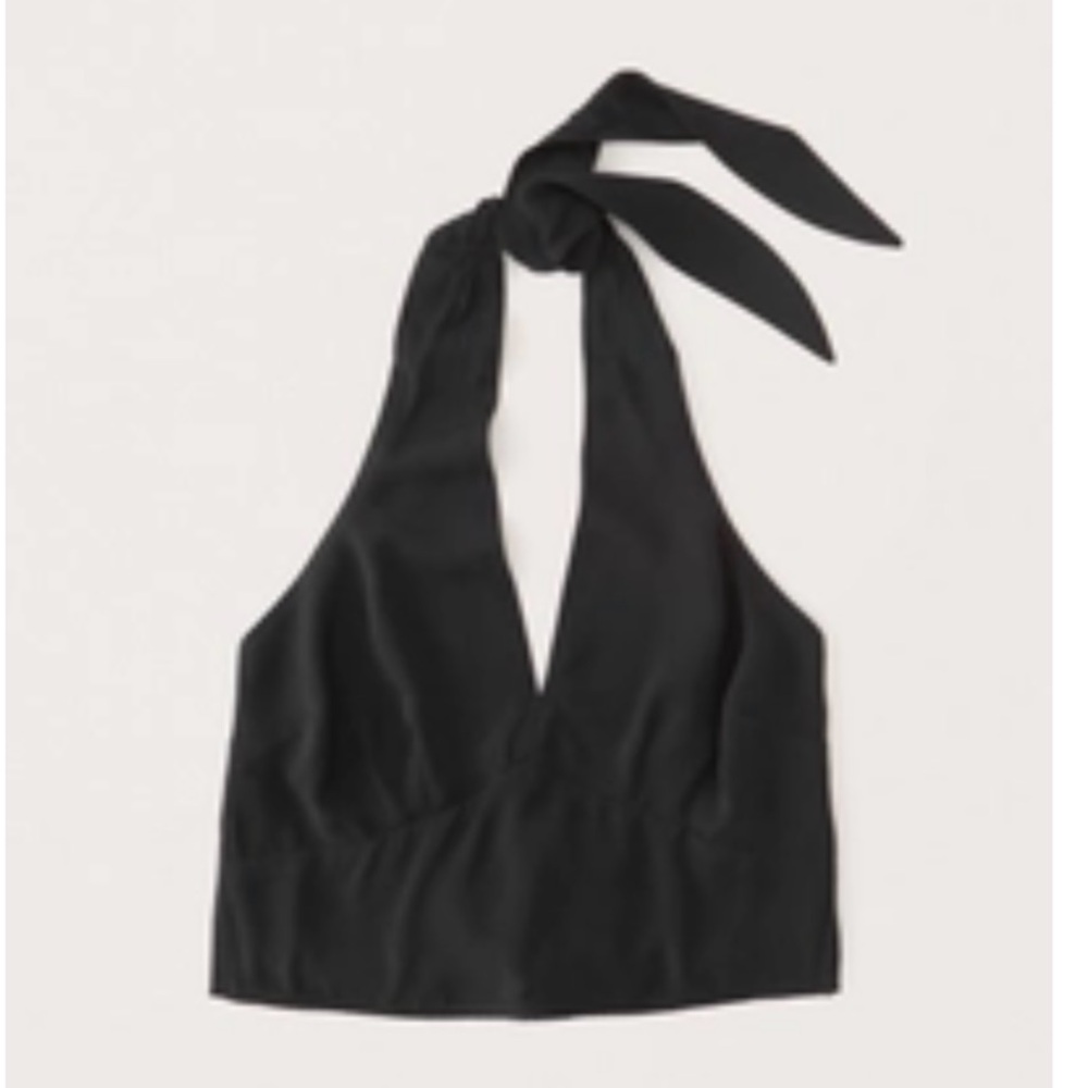 Abercrombie & Fitch Black Halter Scarf Top